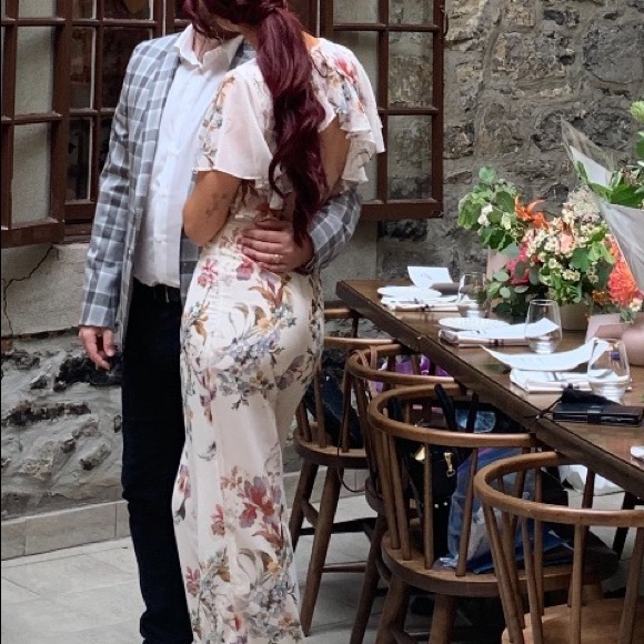 Open back floral jumpsuit - Picture 5 of 7